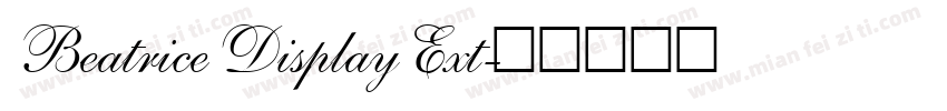 Beatrice Display Ext字体转换